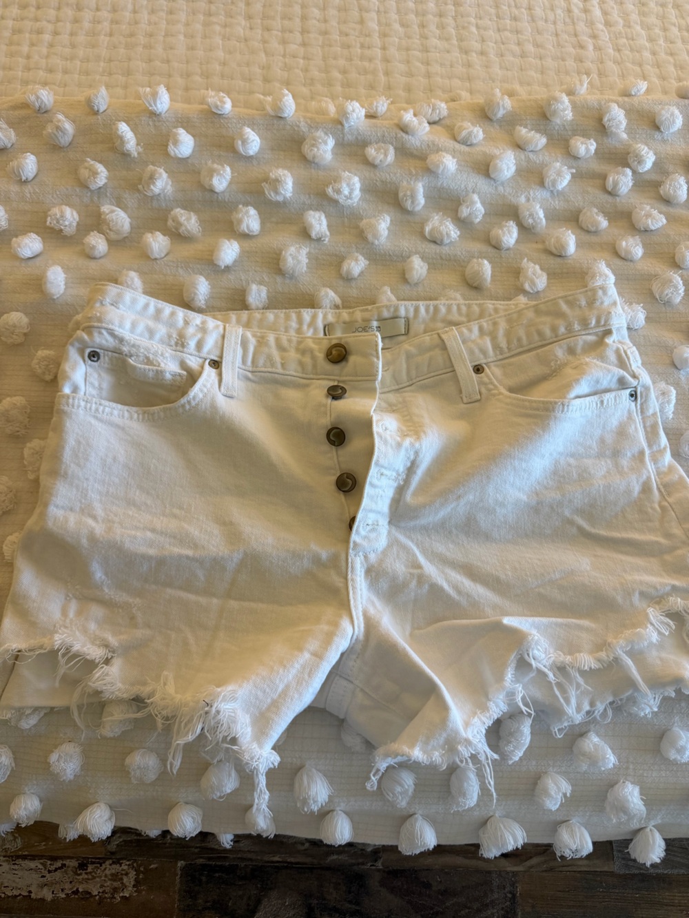 White Jean Shorts